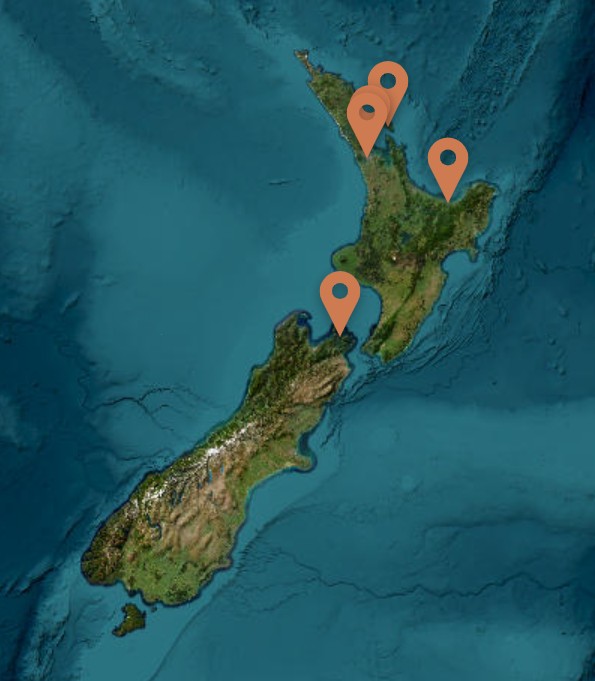 Map of Current Cause's journey around Aotearoa